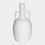 VASE MATT WHITE RAW